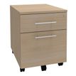 Caisson mobile IDRA/DUAL - L43 x H56 x P60 cm - 2 Tiroirs dont 1 dossier suspendu - Imitation Chêne clair