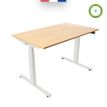 3760350281098-Bureau électrique UGO - L160x80cm - pieds blancs - plateau imitation chêne Stone--2