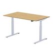 Bureau électrique UGO - L160x80cm - pieds gris - plateau imitation chêne Stone