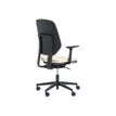 3760185029339-Fauteuil de bureau ROMEO - accoudoirs en option - beige, base noire-Arrière-4