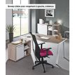 3483600783059-Bureau manager ARPE avec bloc de rangement droit - 160 cm - Blanc--1