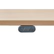 3253310160002-Bureau LEVEL - Bureau éléctrique - L140 - pied blanc - plateau Blanc perle--2