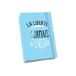 3700572716251-Kiub Typography - Carnet de notes à élastique A6 - La liberté c'est de n'arriver jamais -Angle gauche-0