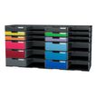 9002493422759-Exacompta Modulo Ecoblack - Elément de base cases normales noir/gris souris-Avant-1