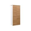 Armoire hautes YES ! - L80 x H187 x P42 - 2 portes - Façade et dessus merisier