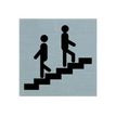 Pickup - Plaque de signalisation -  80 x 80 mm - autocollant - escaliers