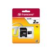 760557804871-Transcend - Carte mémoire 2 Go - Class 2 - microSD-Avant-0
