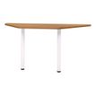 Extension demi-lune pour bureau YES ! - Pieds blancs - Merisier