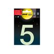 8711234005267-Pickup Glow in the dark - Étiquette autocollante phosphorescente 75 mm - Chiffre 5-Avant-0