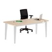 Bureau EVIDENCE - 160 cm - Pieds aluminium - Plateau imitation hêtre
