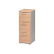 3483600784629-Classeur 3 tiroirs JAZZ+ - pour dossiers suspendus - Hêtre ambré-Angle droit-0