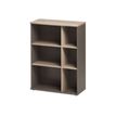Rangement haut JAZZ+ - L80 x H112 x P39 - 6 niches - Chêne gris