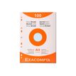 3130630136569-Exacompta - Pack de 100 Fiches Bristol - A4 - petits carreaux - perforées - couleurs assorties-Avant-1
