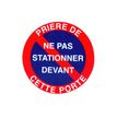 Pickup - Plaque de signalisation ronde - 180 mm (diamêtre) - parking interdit