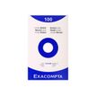 Exacompta - Pack de 100 Fiches Bristol - 12,5 x 20 cm - unies - non perforées - blanc