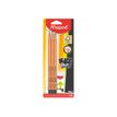 Maped Black'Peps - Pack de 6 crayons - HB + 1 gomme Technic 600