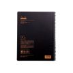 3037921199008-RhodiActive - Cahier à spirale A4+ (22,5 x 29,7 cm) - 160 pages - petits carreaux (5x5 mm) - noir-Avant-1