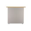 3253310106833-Bureau compact à droite DUAL - L180 cm - Pieds alu - plateau imitation Erable (Pieds de renfort ou caisson bout de bureau obligatoire à rajou--2