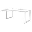 3253310421950-Bureau compact LOFTER - L180 cm - Retour à gauche - Plateau imitation noyer - pied carbone - (pied de renfort obligatoire à rajou--1