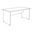 3253310105676-Bureau droit DUAL - L180 - Pieds Alu - plateau imitation Hêtre--5