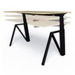 3760350280695-Bureau THEODORE  L160 - pieds noir - plateau Blanc laqué--2