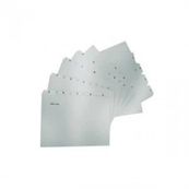 HAN - Pack de 25 intercalaires - A6 - pour boîte à fiches A6 - gris
