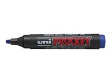 UNI PROCKEY PM - Marqueur permanent - pointe biseau - bleu