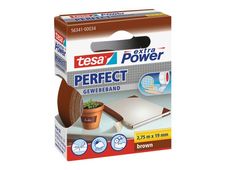Tesa extra Power Perfect - Ruban adhésif en toile - 19 mm x 2.75 m - havane