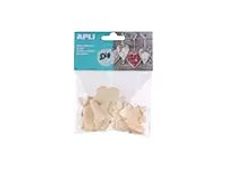 Apli - 20 Forme à décorer - modèle cœur - bois
