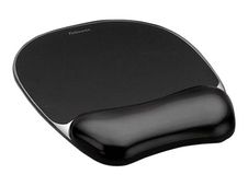 Fellowes Gel Crystals - Tapis de souris avec repose-poignets - noir