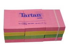 Notes repositionnables Tartan Néon - 38 x 51 mm - Lot de 12 blocs