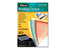 Fellowes Tinted - 100 couverture à reliures A4 (21 x 29,7 cm) - plastique 200 microns - bleu