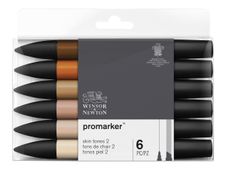 ProMarker - Pack de 6 marqueurs double pointe - ton de chair