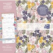 Calendrier Flowers 16 mois - 30 x 30 cm - différents modèles disponibles - Oxford