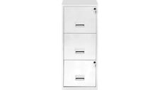 Classeur 3 tiroirs pour dossiers suspendus - 95,7 x 40 x 40 cm - blanc