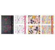 Agenda à élastique Oxford Flowers - 1 semaine sur 2 pages - 16 x 24 cm - disponible dans différents modèles - Hamelin