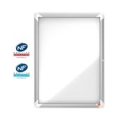 Nobo - Vitrine extérieure 4 A4 (494 x 668 mm) - cadre aluminium fond métal