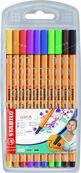 STABILO Point 88 - Pack de 10 feutres fins - 0.4 mm - couleurs assorties