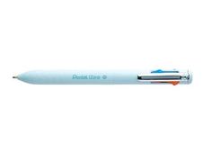Pentel iZee - Stylo à bille 4 couleurs - orange, rose, bleu ciel, pourpre