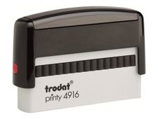 Trodat Printy 4916 - Tampon chèque personnalisable avec 1 à 2 lignes de texte - zone d'impression 70 x 10 mm