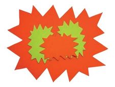 Apli Agipa - 10 éclatés fluo effaçables - jaune/orange - 24 x 32 cm
