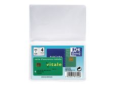 Etui Oxford pour 4 cartes 6,5 x 9,5cm - PVC 20/100e - incolore