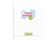 Calligraphe 8000 - Cahier polypro de travaux pratiques (TP) - 17 x 22 cm - 64 pages - grands carreaux (Seyes)/uni - transparent