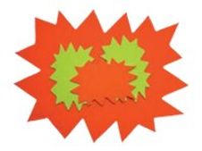 Apli Agipa - 10 éclatés fluo effaçables - jaune/orange - 8 x 12 cm