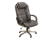 Fauteuil de bureau confortable - HERACLES - Accoudoirs fixes - Noir 