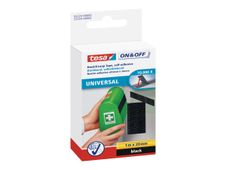 Tesa On & Off - Bande velcro - 1 m x 20 mm - noir