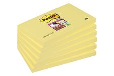 Post-it - 6 Blocs notes Super Sticky - jaune - 76 x 127 mm