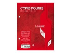 Calligraphe 7000 - copies doubles - 200 pages - 17 x 22 cm - grands carreaux - perforées
