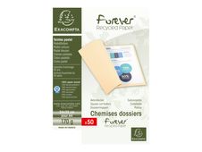 Exacompta Forever 180 - 50 Chemises - 170 gr - pour 200 feuilles - bleu clair