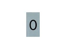 Pickup - Plaque de signalisation - 25 x 44 mm - autocollant - chiffre 0